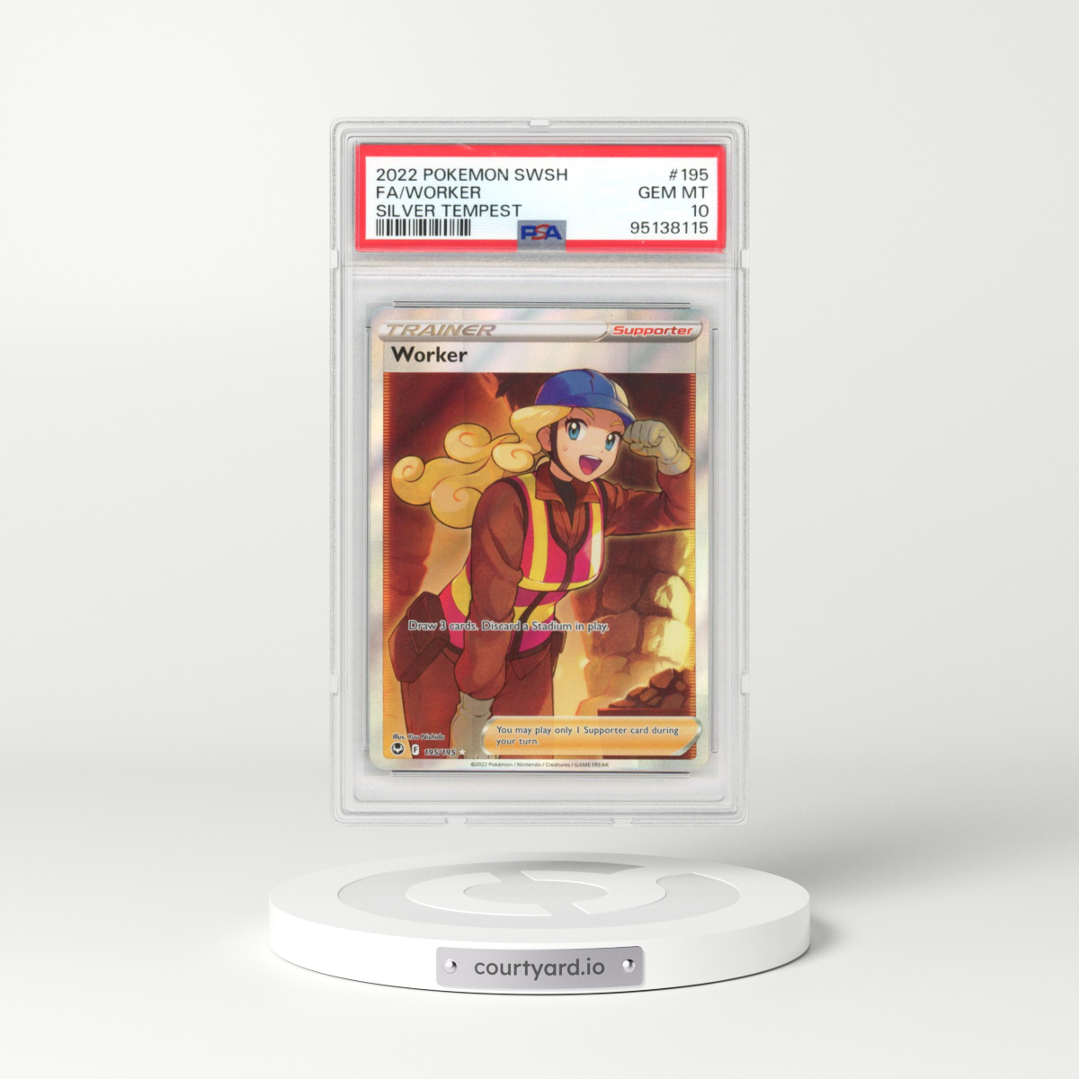 2022 Silver Tempest #195 Worker (PSA 10 GEM MINT)