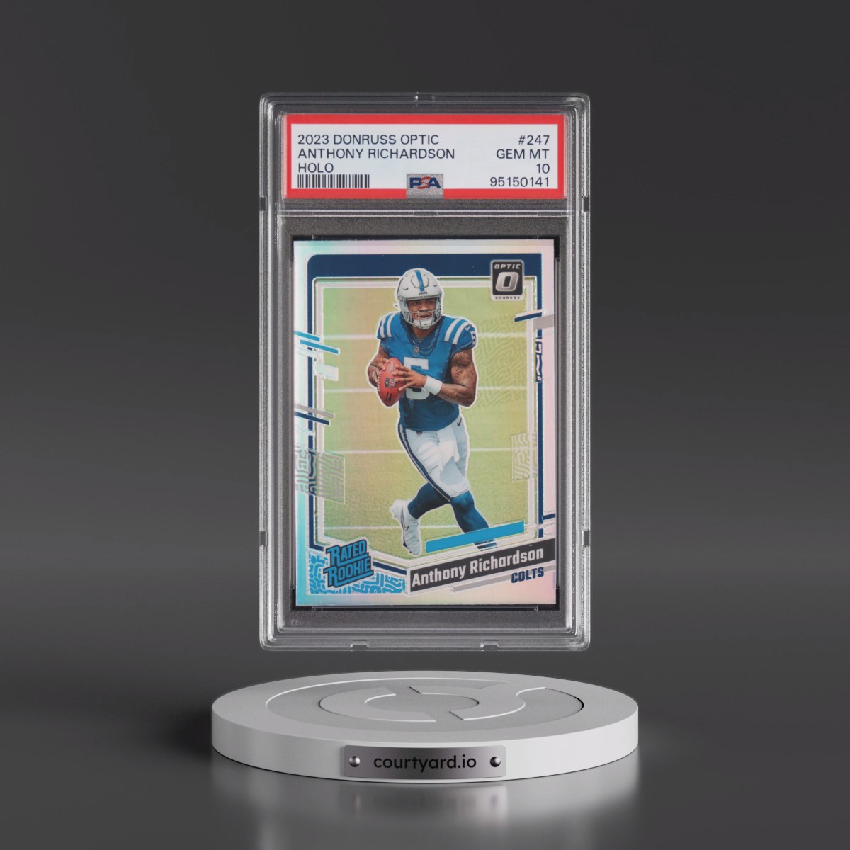 2023 Panini Donruss Optic #247 Anthony Richardson - Holo (PSA 10 GEM MINT)