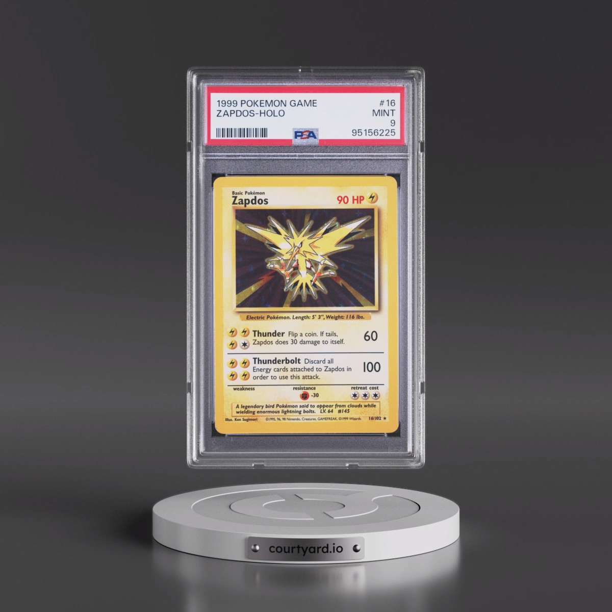 1999 Pokémon Game #16 Zapdos - Holo (PSA 9 MINT)