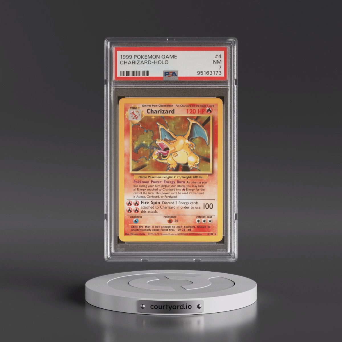1999 Pokémon Game #4 Charizard - Holo (PSA 7 NM)