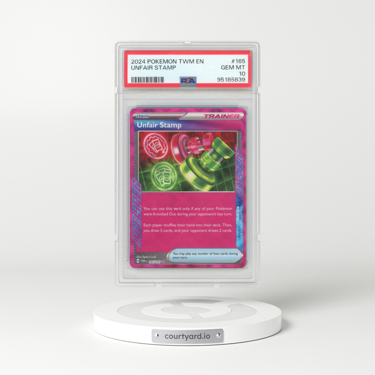 2024 Pokémon Twm EN-Twilight Masquerade #165 Unfair Stamp (PSA 10 GEM MINT)