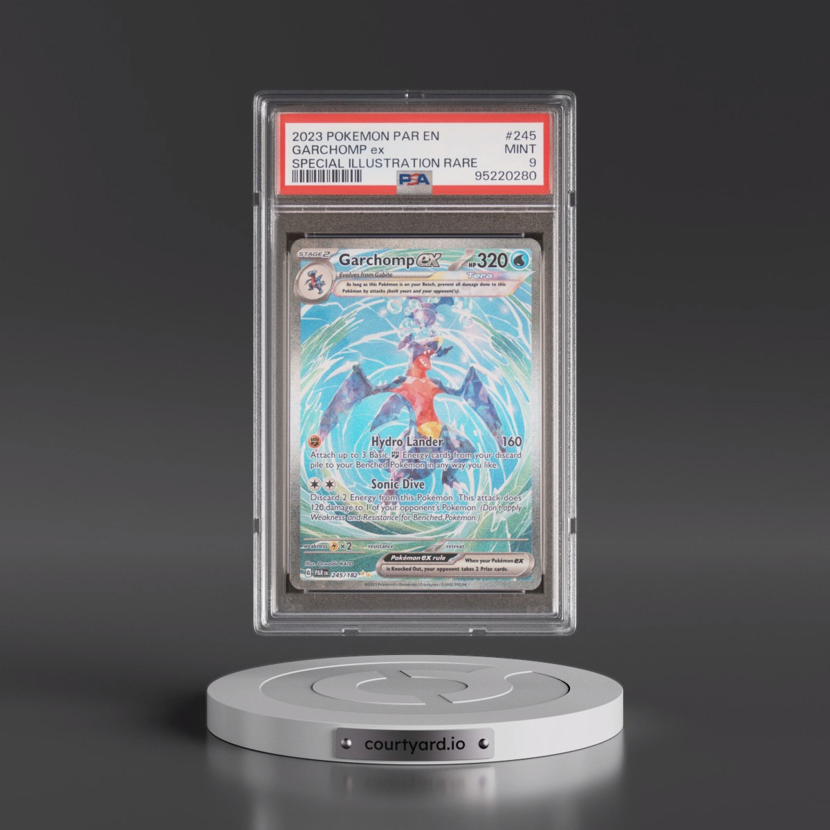 2023 Pokémon Par EN-Paradox Rift #245 Garchomp EX - Holo Special Illustration Rare (PSA 9 MINT)
