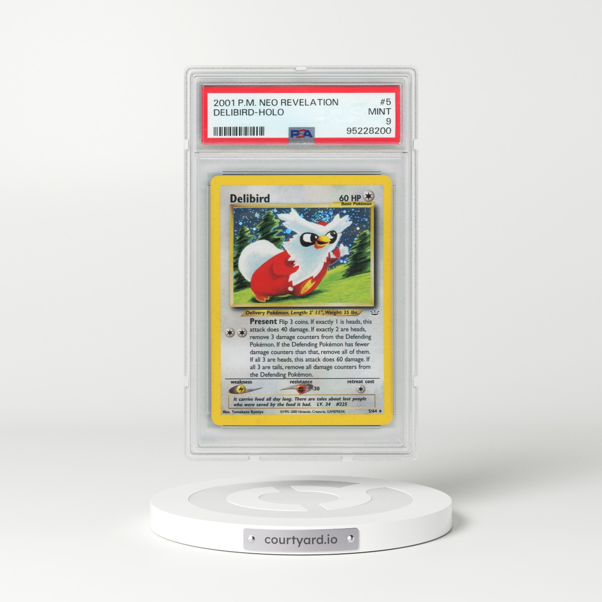 2001 Pokémon Neo Revelation #5 Delibird - Holo (PSA 9 MINT)