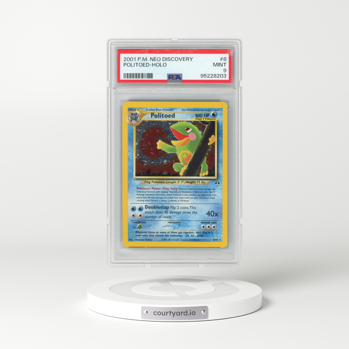 2001 Pokémon Neo Discovery #8 Politoed - Holo (PSA 9 MINT)