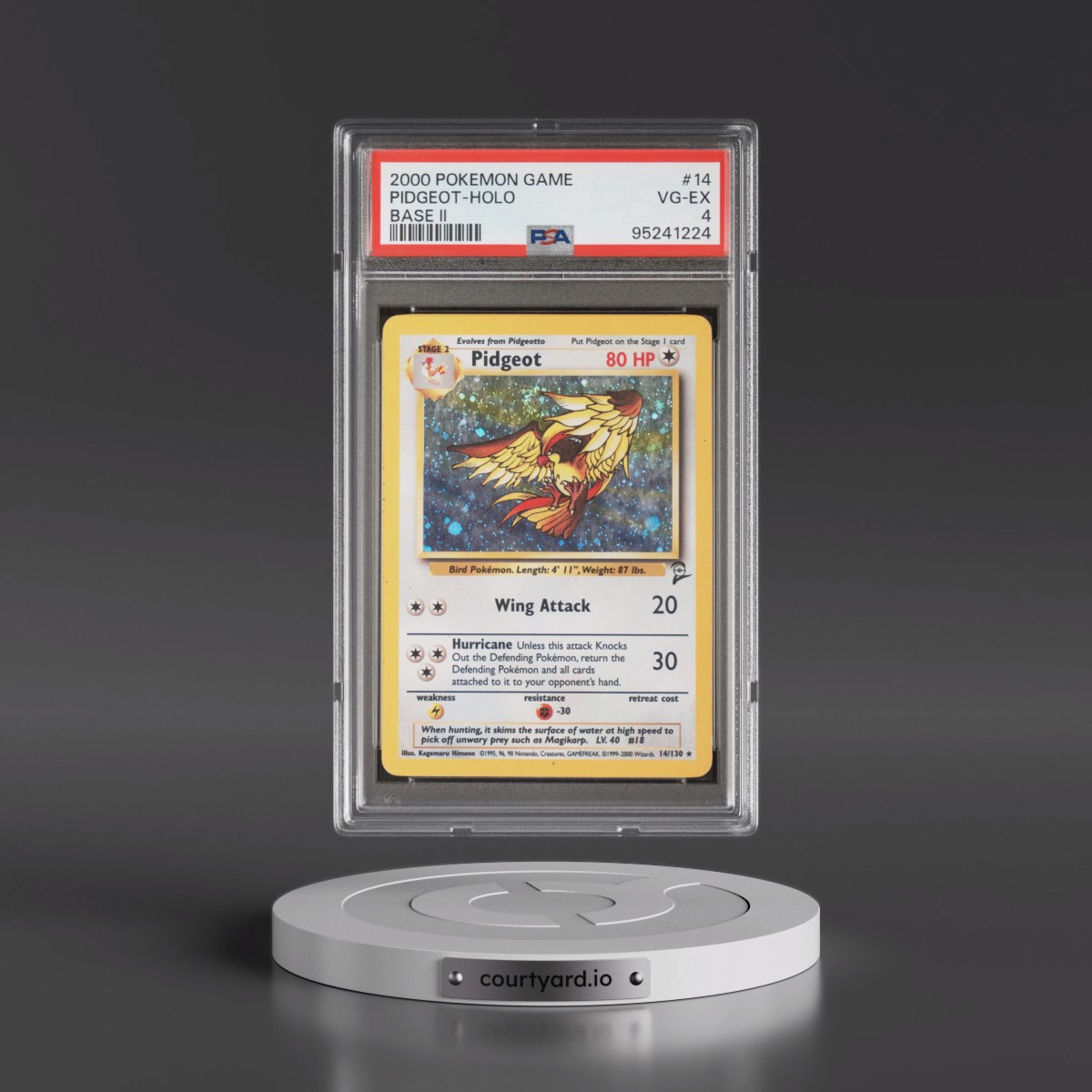 2000 Pokémon Game Base II #14 Pidgeot - Holo (PSA 4 VG-EX)