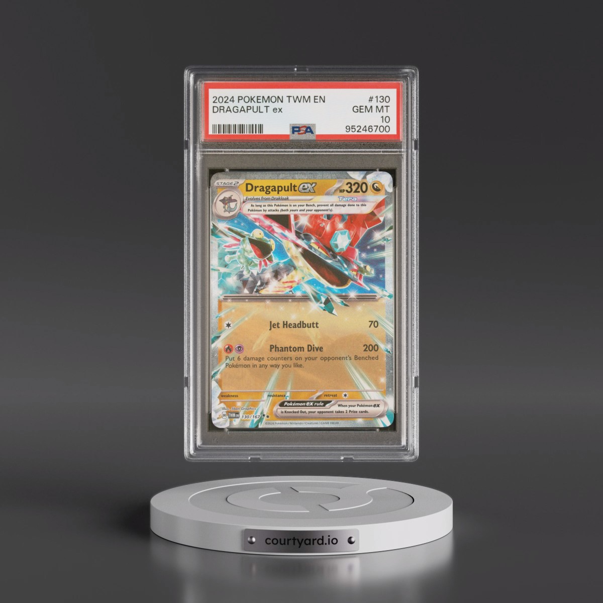 2024 Pokémon Twm EN-Twilight Masquerade #130 Dragapult EX - Holo (PSA 10 GEM MINT)