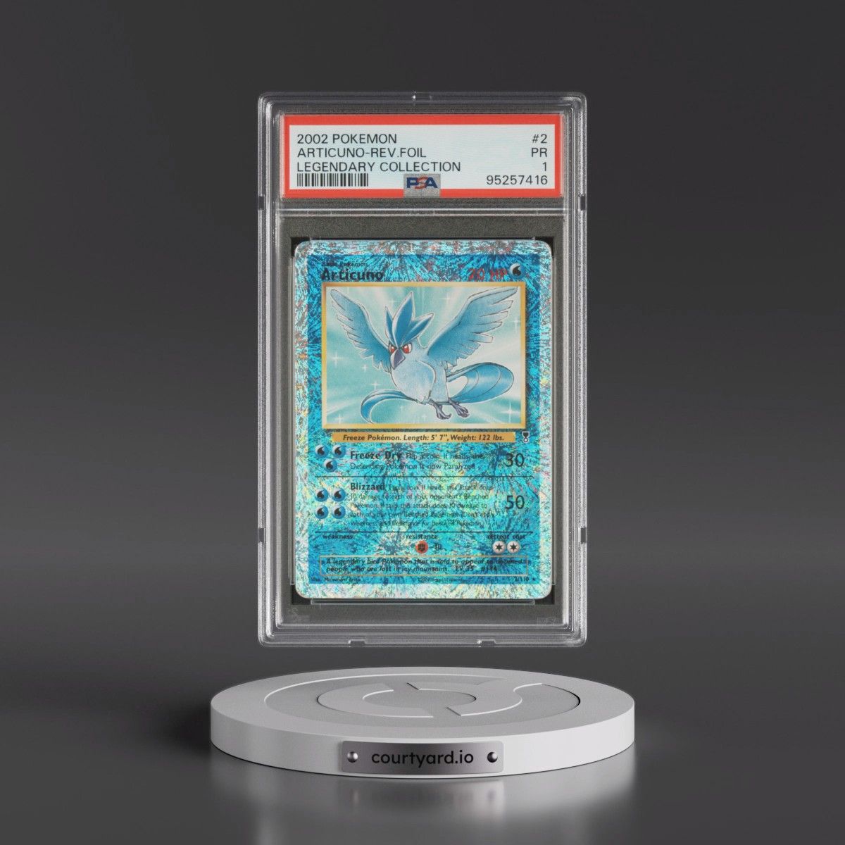 2002 Pokémon Legendary Collection #2 Articuno - Reverse Foil (PSA 1 PR)