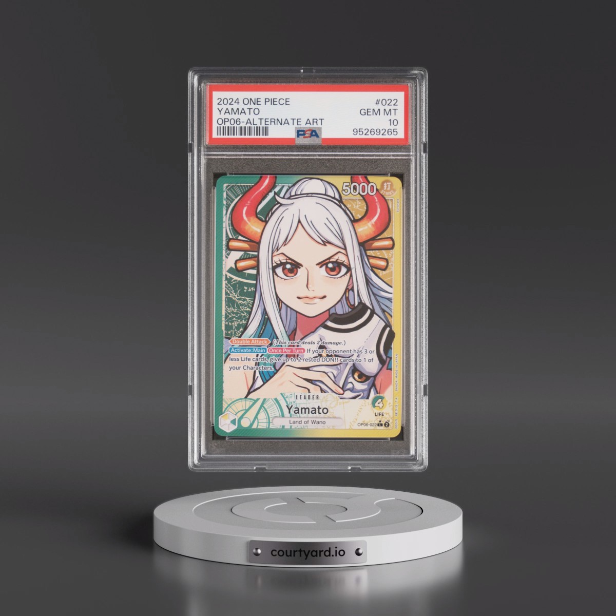 2024 One Piece OP06-Wings of the Captain #022 Yamato - Alternate Art (PSA 10 GEM MINT)