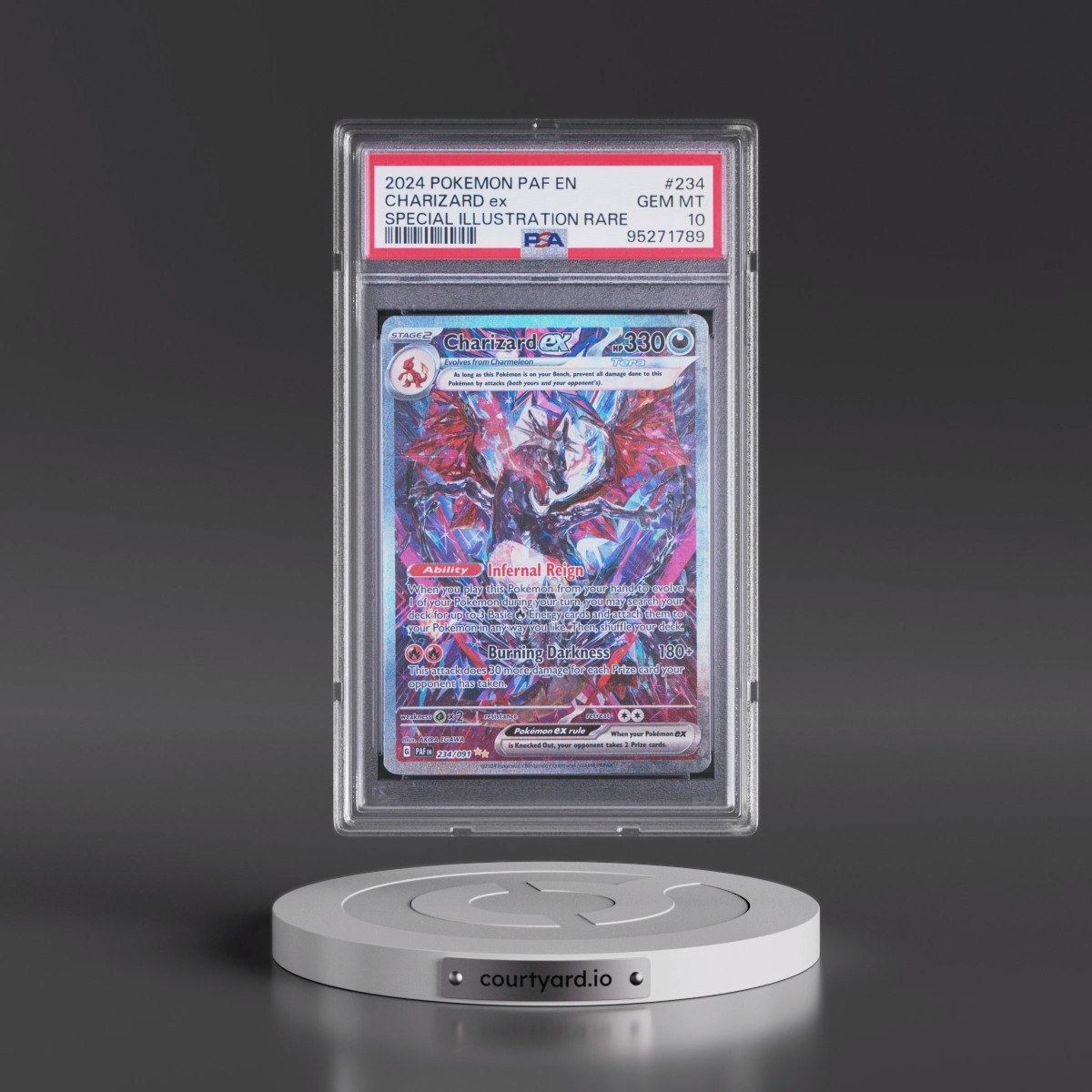 2024 Pokémon Paf EN-Paldean Fates #234 Charizard EX - Holo Special Illustration Rare (PSA 10 GEM MINT) - Photo