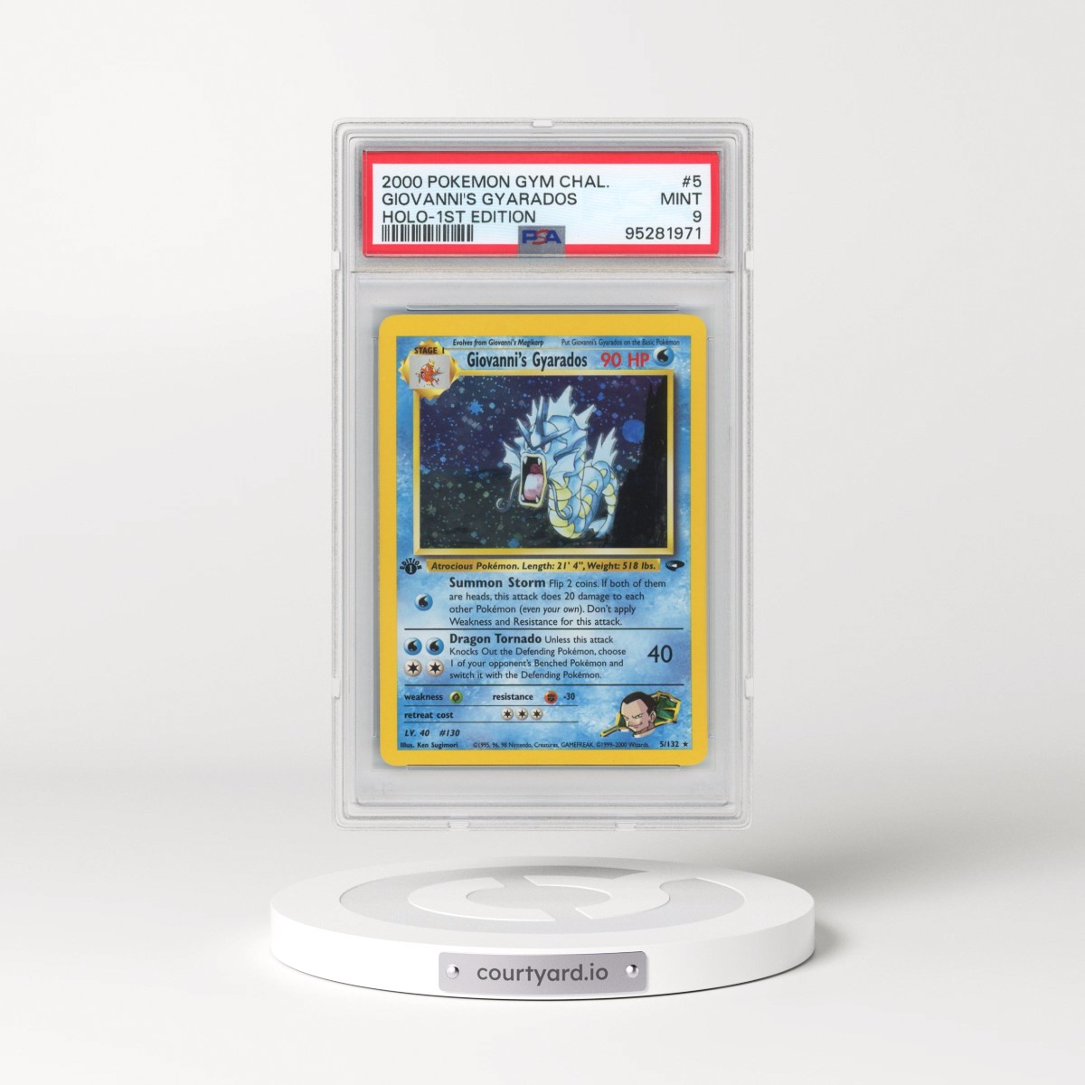 2000 Pokémon Gym Challenge #5 Giovanni's Gyarados - 1st Edition Holo (PSA 9 MINT)