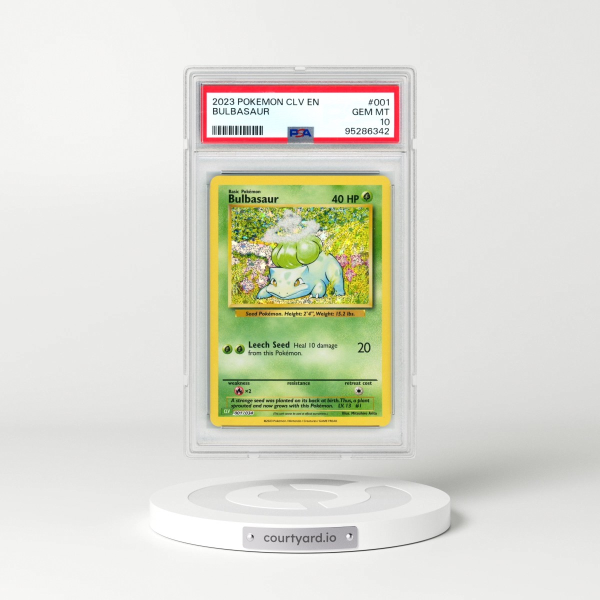 2023 Pokémon CLV-Trading Card Game Classic Venusaur & Lugia EX Deck #001 Bulbasaur (PSA 10 GEM MINT)
