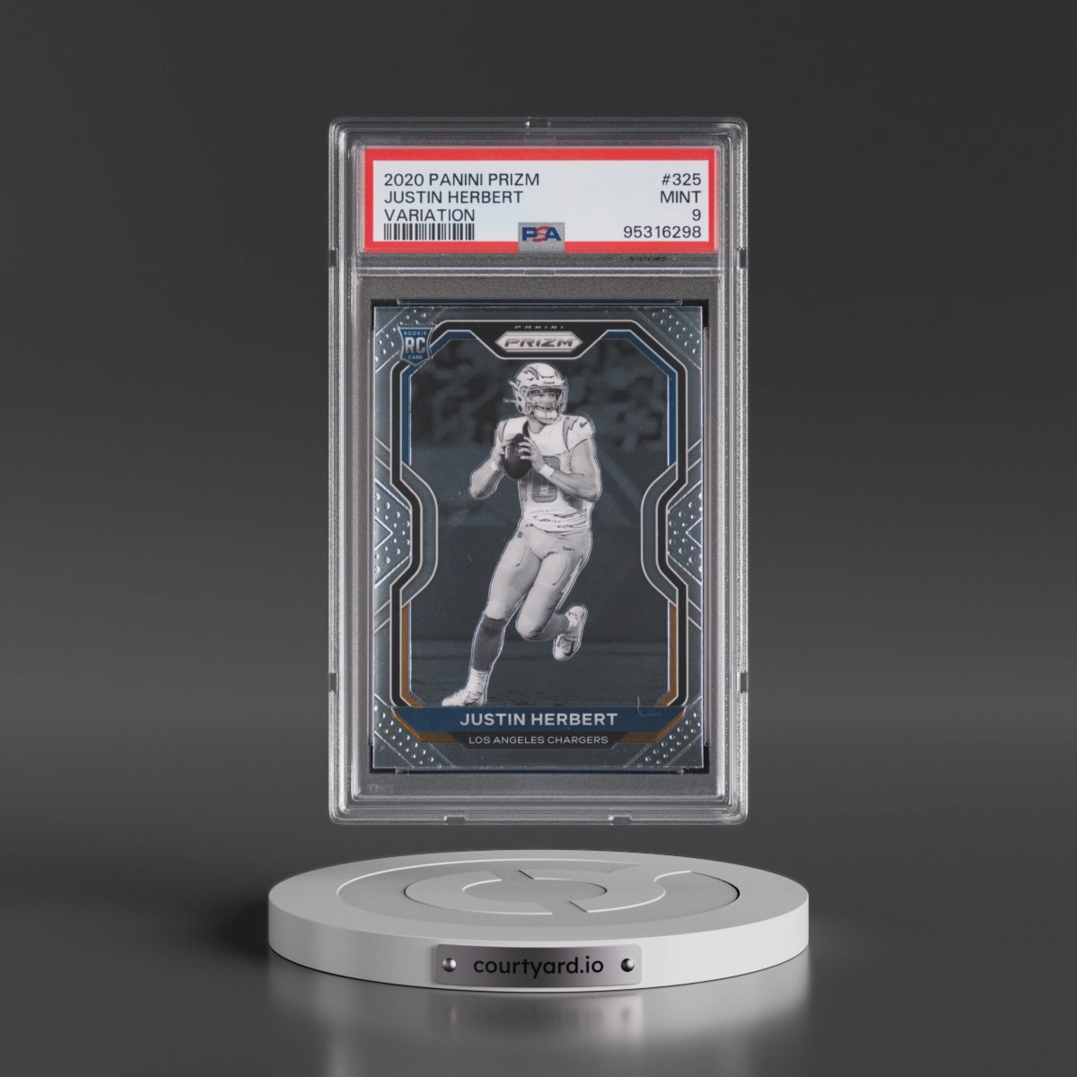 2020 Panini Prizm #325 Justin Herbert - Variation (PSA 9 MINT)