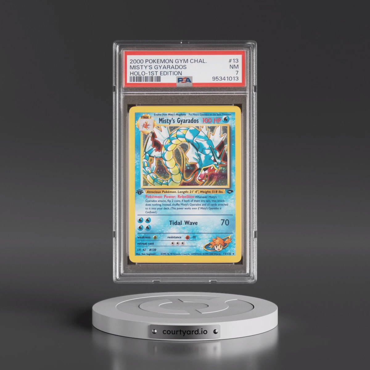 2000 Pokémon Gym Challenge #13 Misty's Gyarados - 1st Edition Holo (PSA 7 NM)