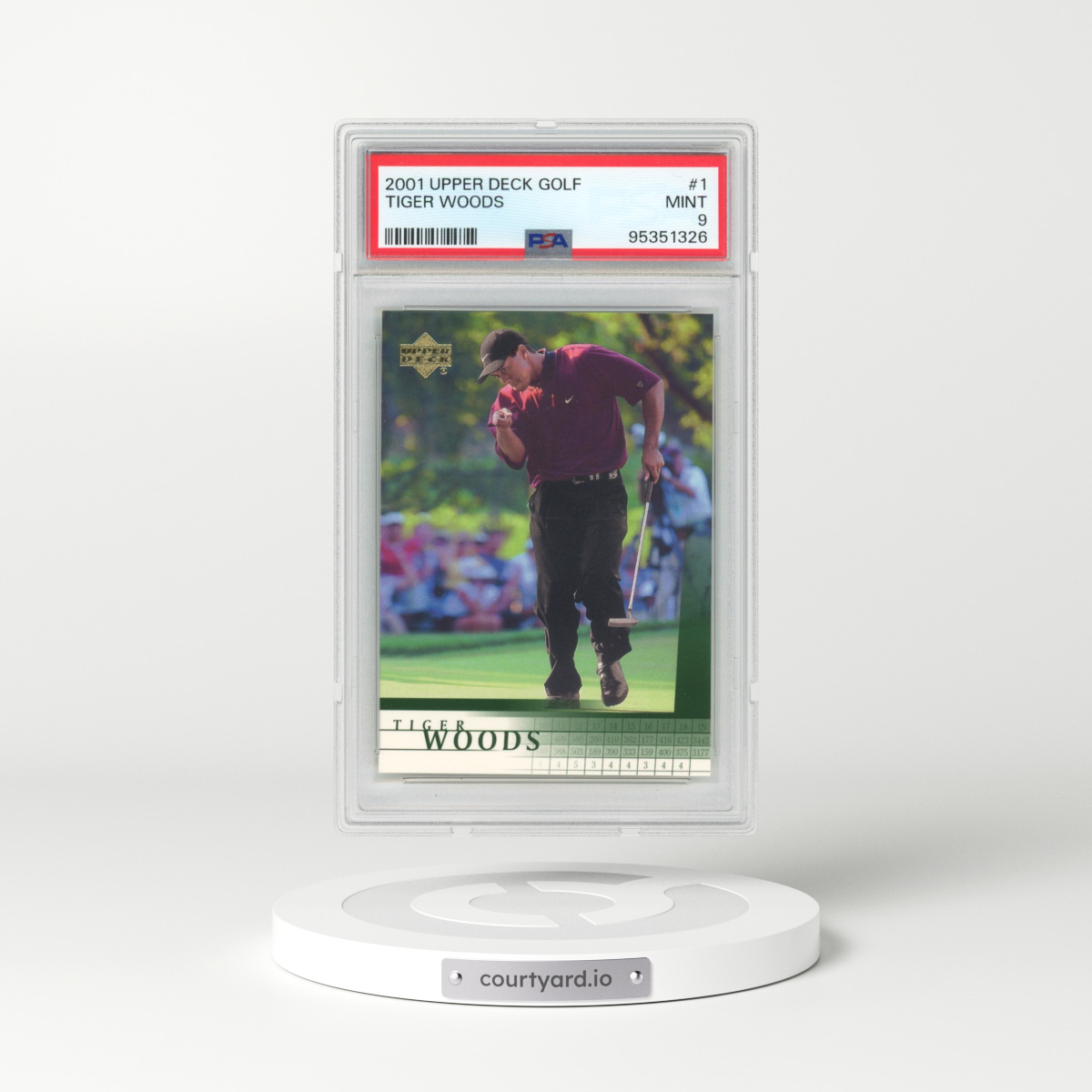 2001 Upper Deck Golf #1 Tiger Woods (PSA 9 MINT)