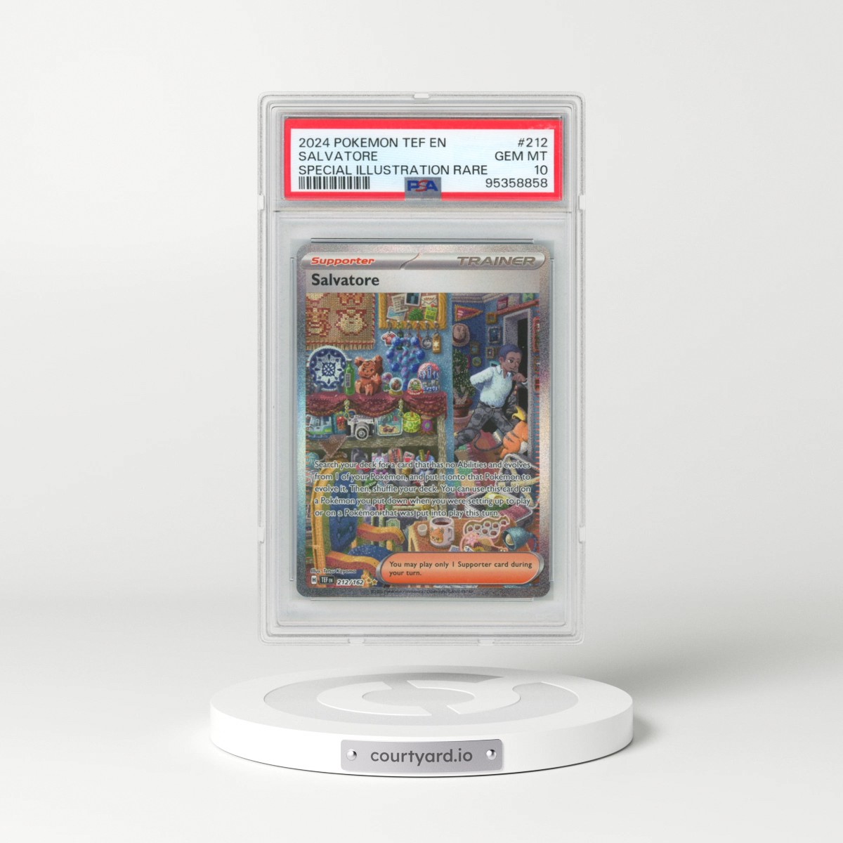 2024 Pokémon Tef EN-Temporal Forces #212 Salvatore - Special Illustration Rare (PSA 10 GEM MINT)