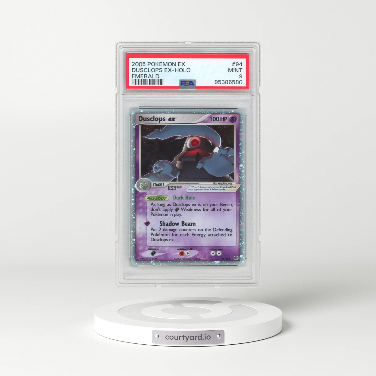 2005 Pokémon EX Emerald #94 Dusclops EX - Holo Holo (PSA 9 MINT)