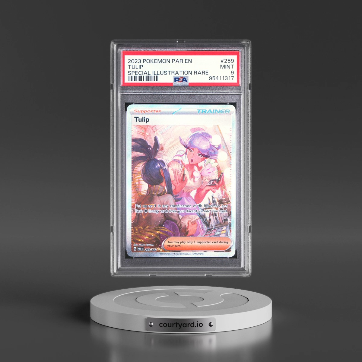 2023 Pokémon Par EN-Paradox Rift #259 Tulip - Special Illustration Rare (PSA 9 MINT)