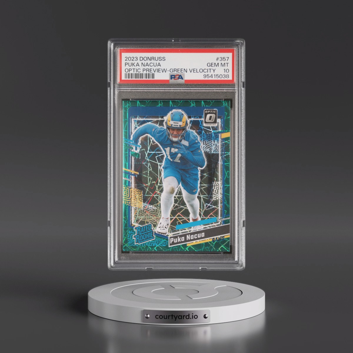 2023 Panini Donruss Puka Nacua - Optic Preview-Green Velocity #357 PSA 10