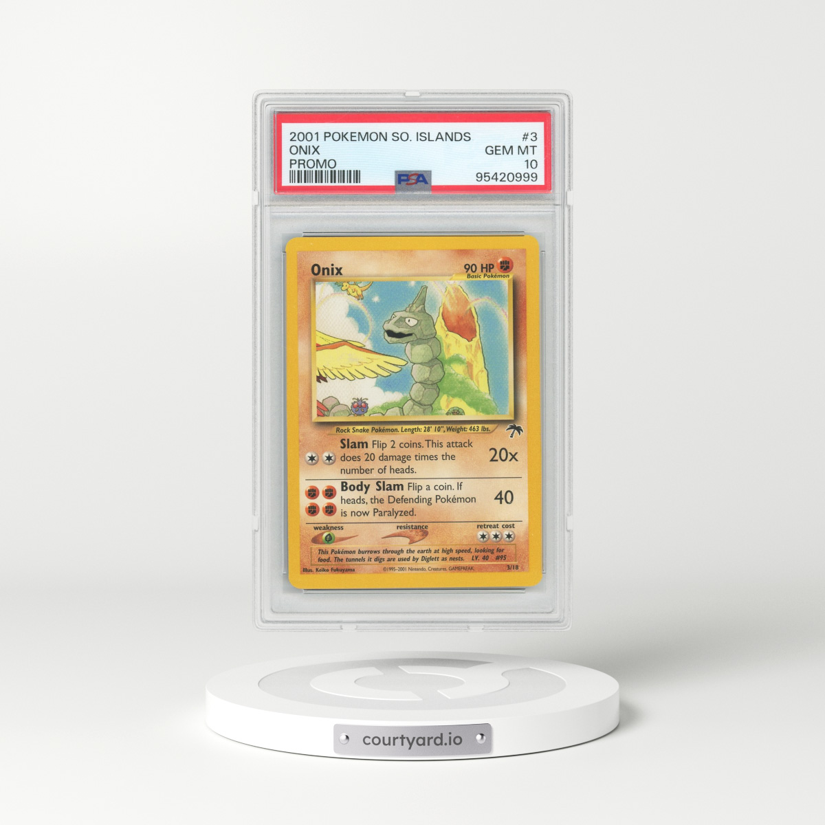 2001 Pokémon Southern Islands Promo #3 Onix (PSA 10 GEM MINT)