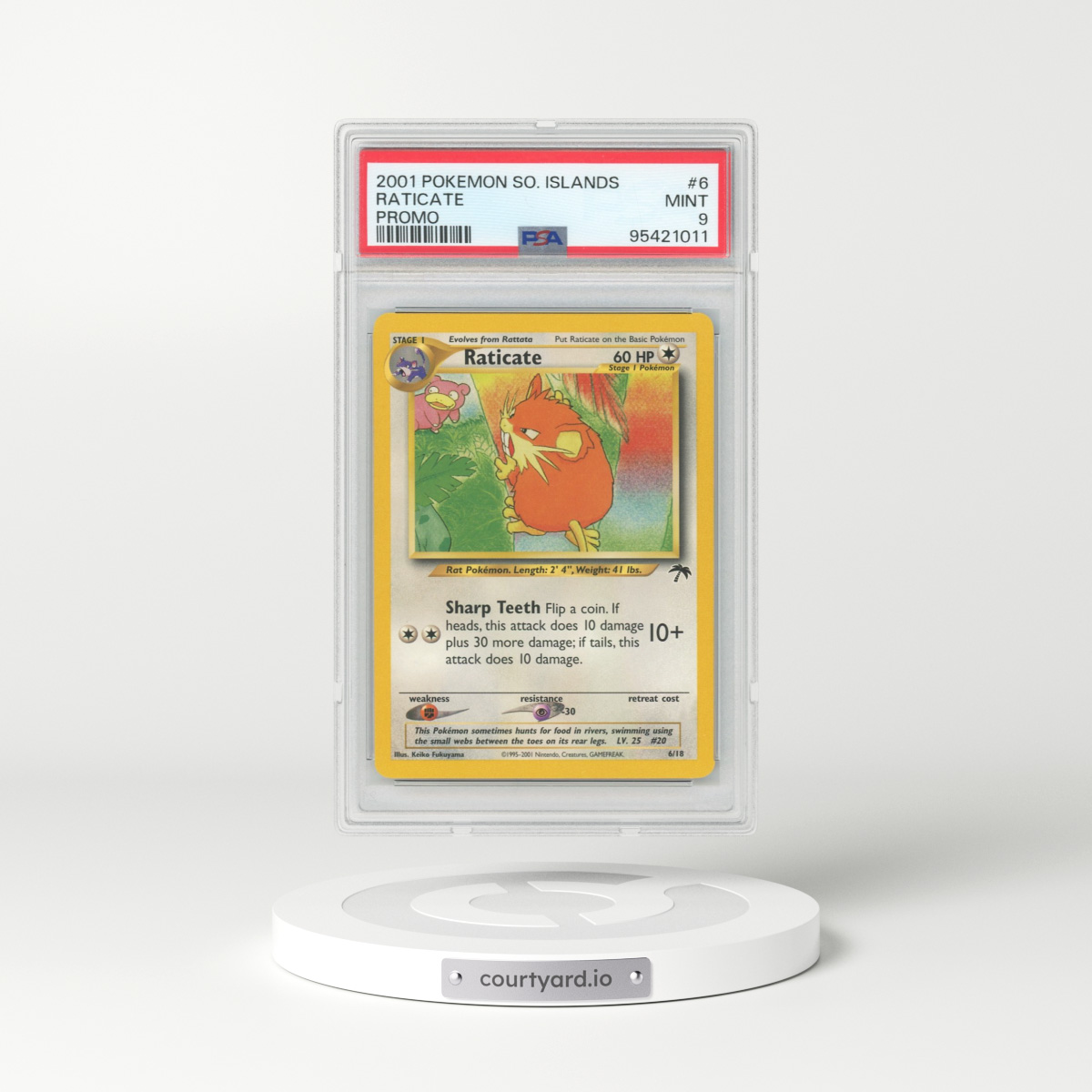 2001 Pokémon Southern Islands Promo #6 Raticate (PSA 9 MINT)