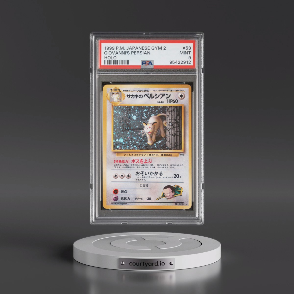 1999 Pokémon Gym 2 #53 Giovanni's Persian - Holo (PSA 9 MINT)