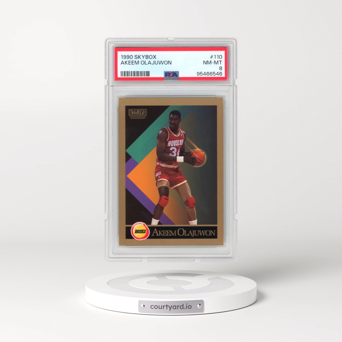 1990 Skybox Akeem Olajuwon #110 PSA 8