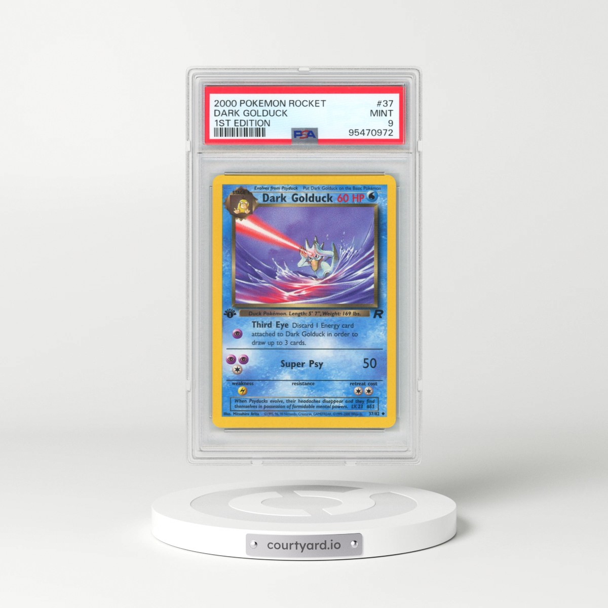 2000 Pokémon Rocket #37 Dark Golduck - 1st Edition (PSA 9 MINT)