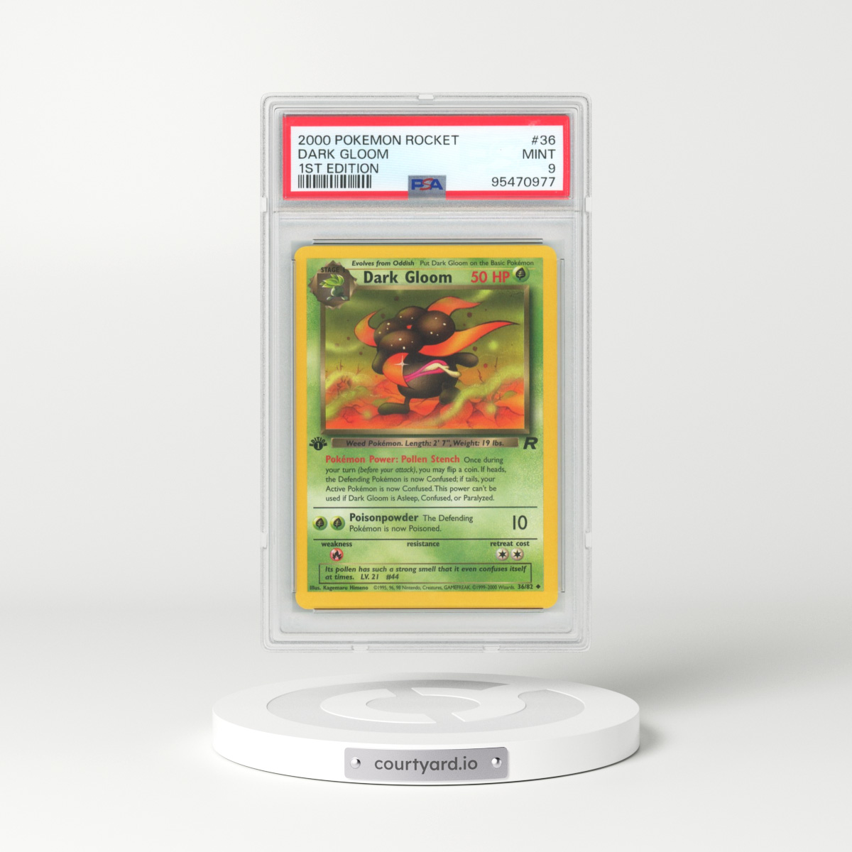 2000 Pokémon Rocket #36 Dark Gloom - 1st Edition (PSA 9 MINT)