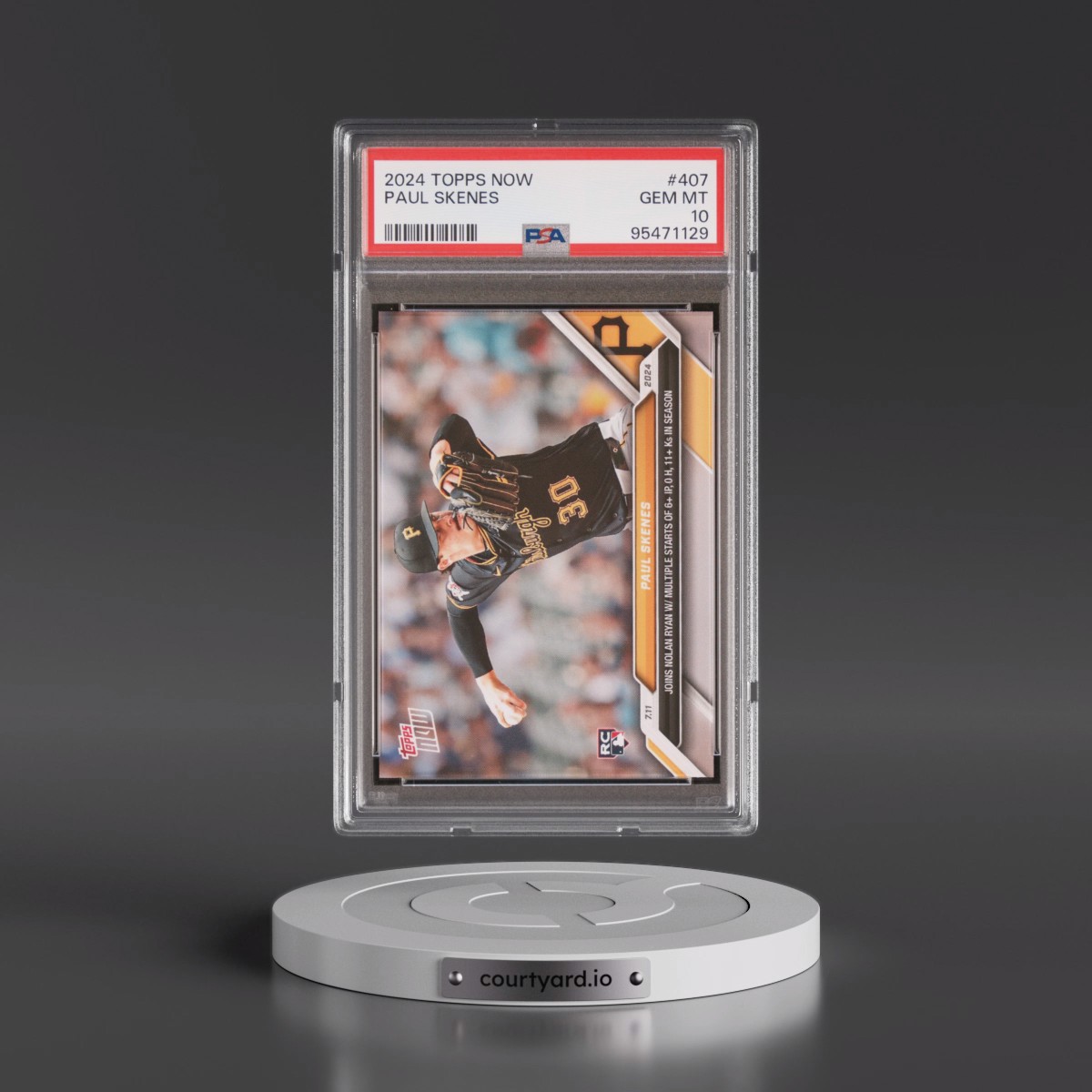 2024 Topps Now #407 Paul Skenes (PSA 10 GEM MINT)