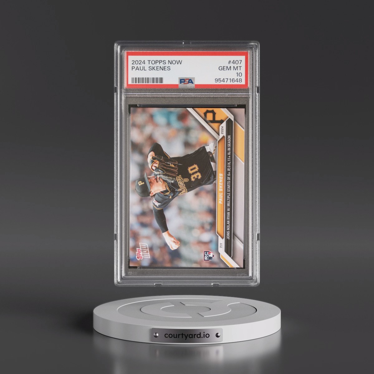 2024 Topps Now #407 Paul Skenes (PSA 10 GEM MINT)