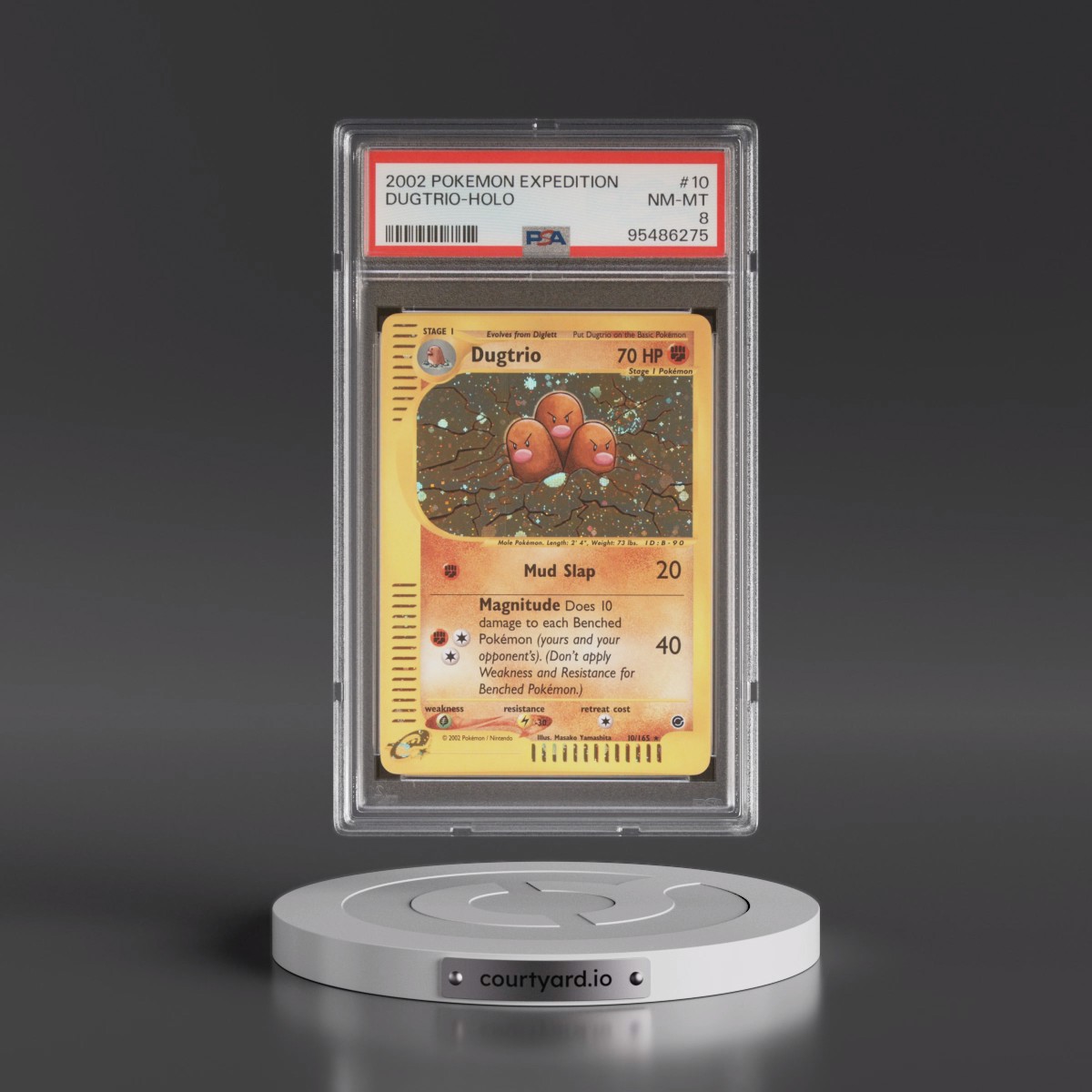 2002 Pokémon Expedition #10 Dugtrio - Holo (PSA 8 NM-MT)