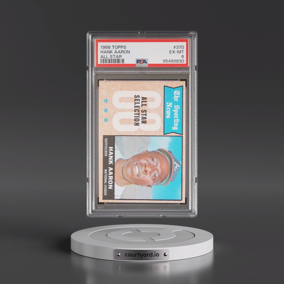 1968 Topps #370 Hank Aaron - All Star (PSA 6 EX-MT)