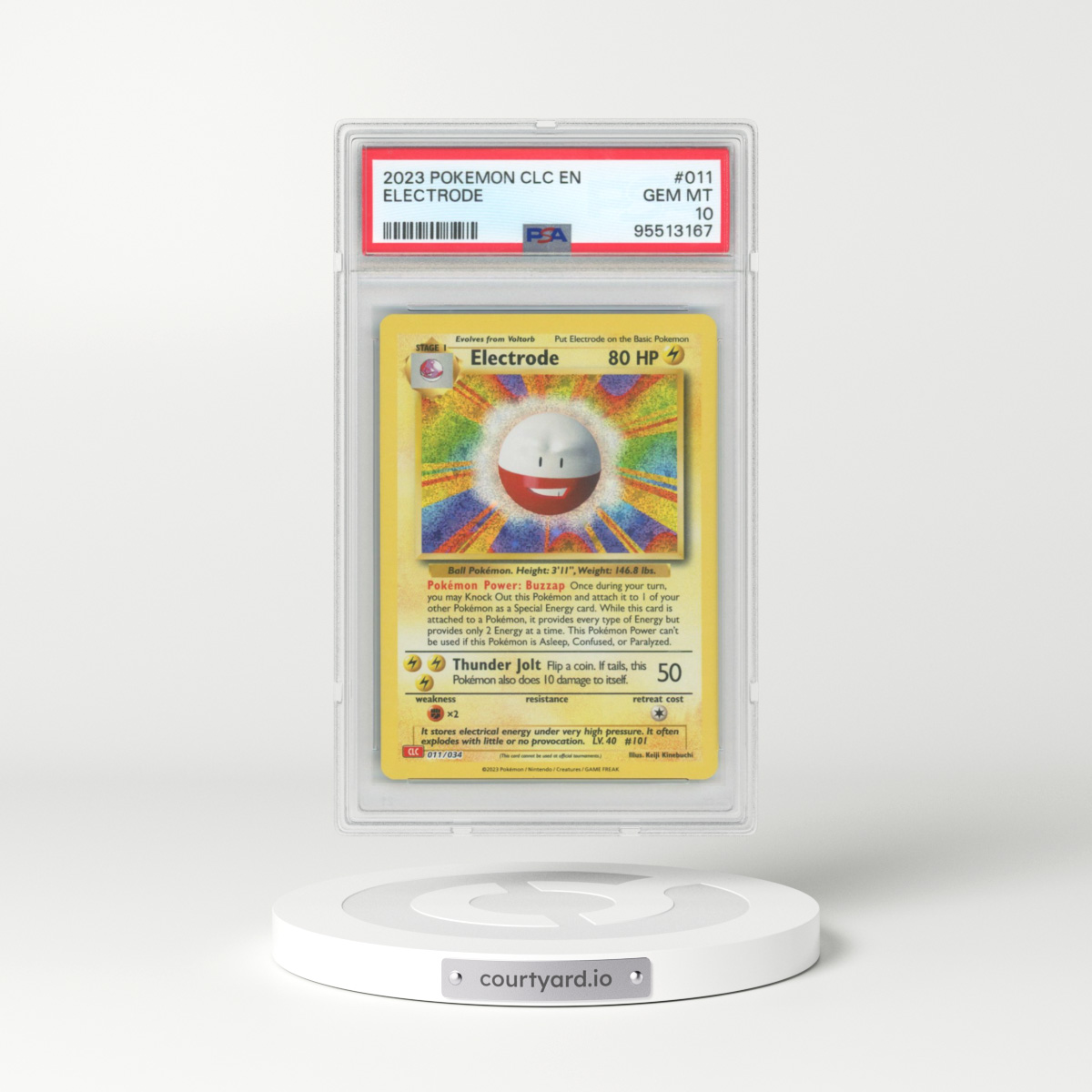 2023 Pokémon Clc-Trading Card Game Classic Charizard & HO-Oh EX Deck #011 Electrode (PSA 10 GEM MINT)