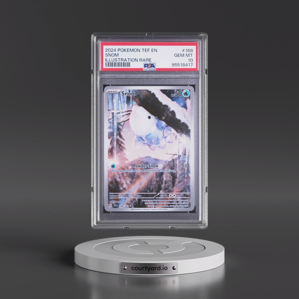 2024 Pokémon Tef EN-Temporal Forces #168 Snom - Illustration Rare (PSA 10 GEM MINT)