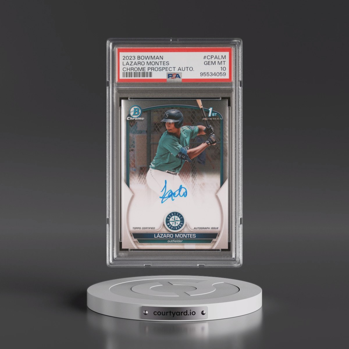2023 Bowman Chrome Prospect Autographs Lazaro Montes #CPALM PSA 10