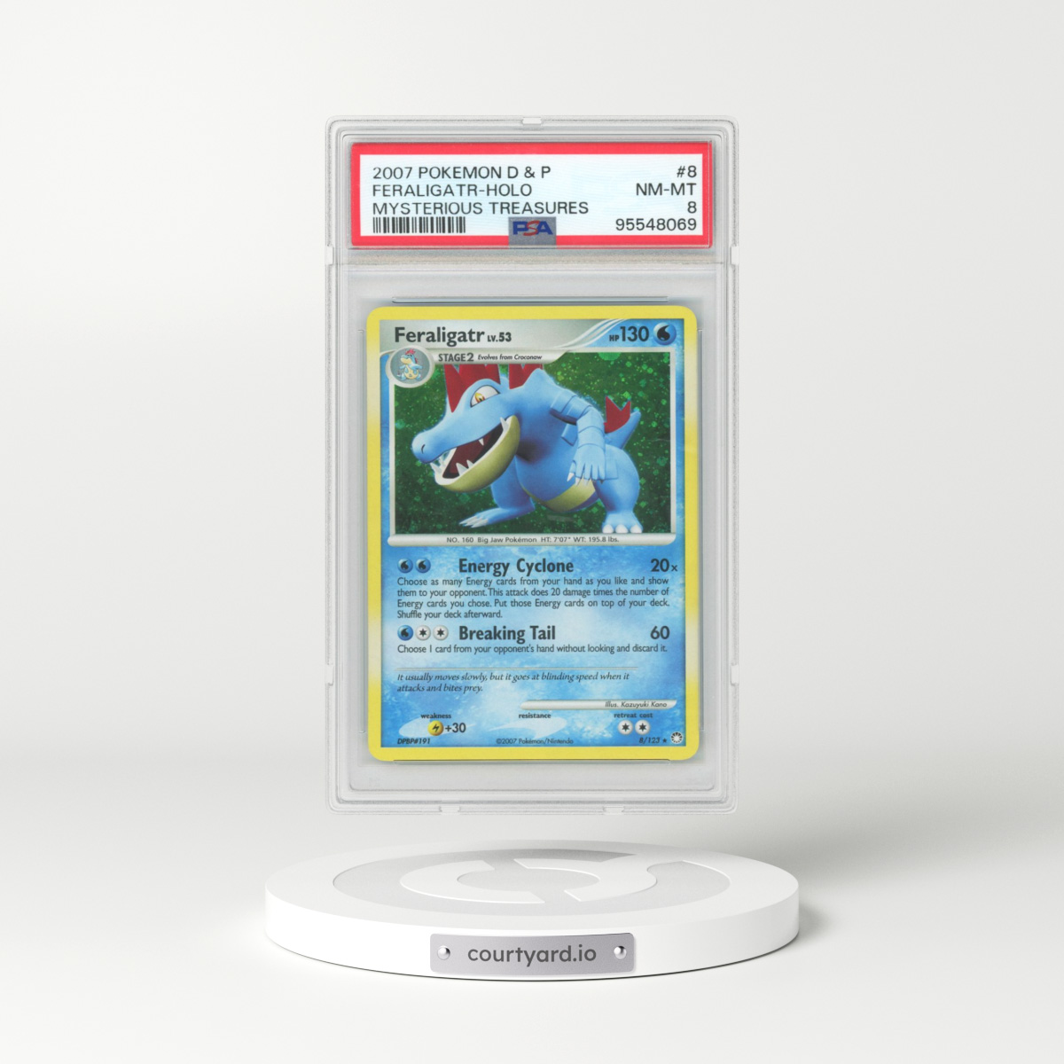2007 Pokémon Diamond & Pearl Mysterious Treasures #8 Feraligatr - Holo (PSA 8 NM-MT)