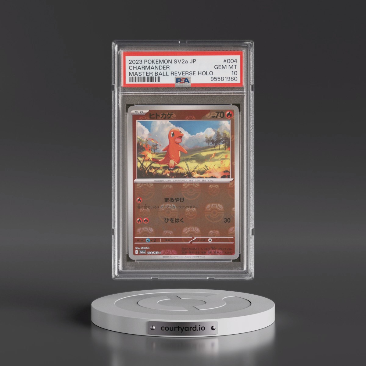 2023 Pokémon Sv2a-Pokémon 151 #004 Charmander - Reverse Holo Master Ball (PSA 10 GEM MINT)