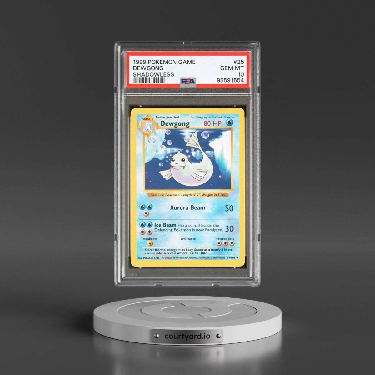 1999 Pokémon Game #25 Dewgong - Shadowless (PSA 10 GEM MINT)