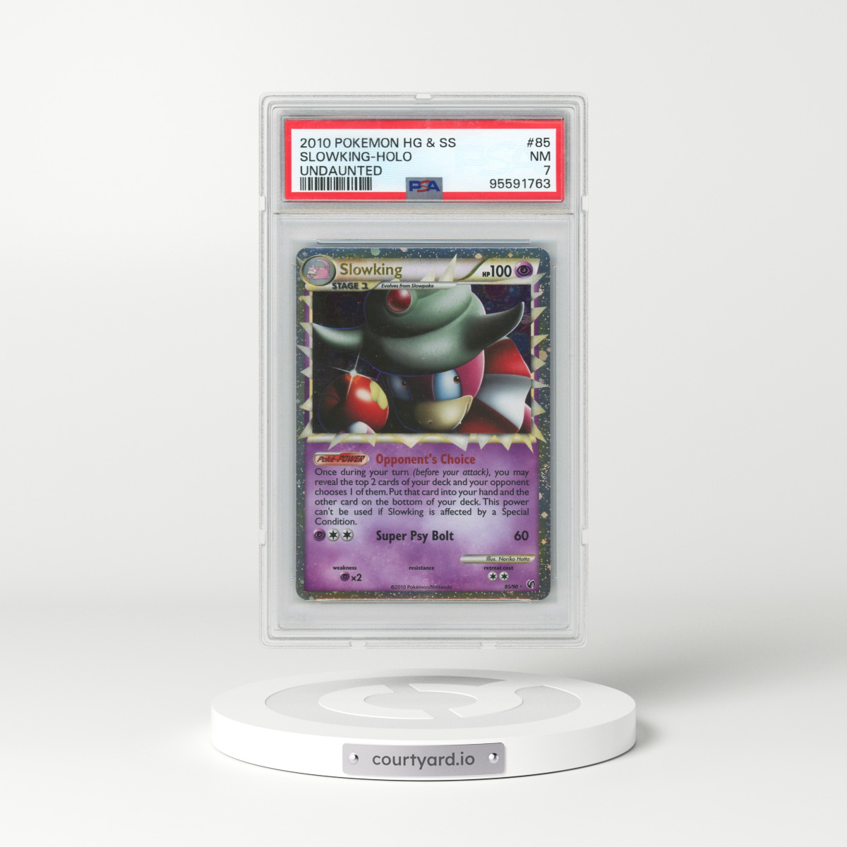2010 Pokémon Heartgold & Soulsilver Undaunted #85 Slowking - Holo (PSA 7 NM)