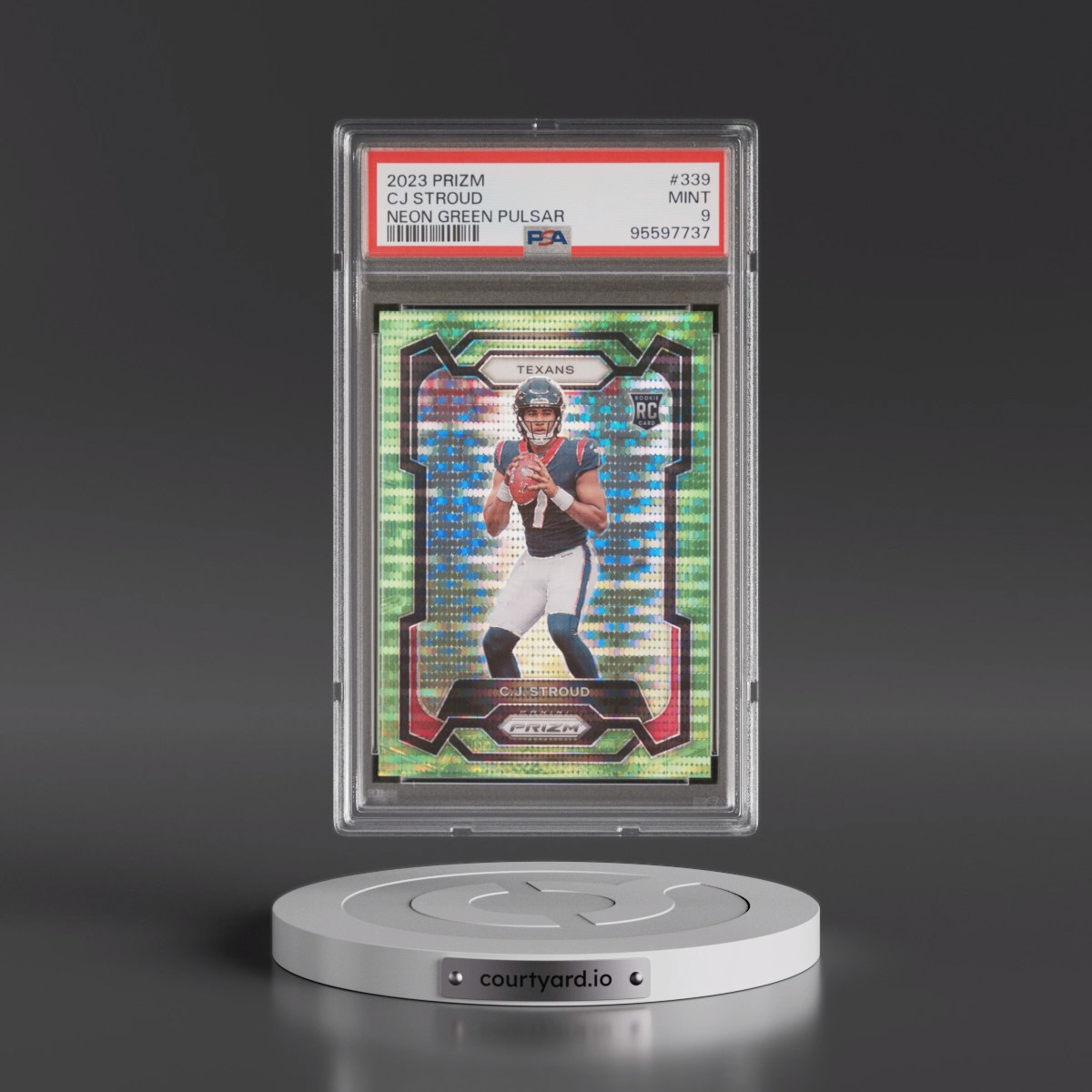 2023 Panini Prizm CJ Stroud - Neon Green Pulsar #339 PSA 9