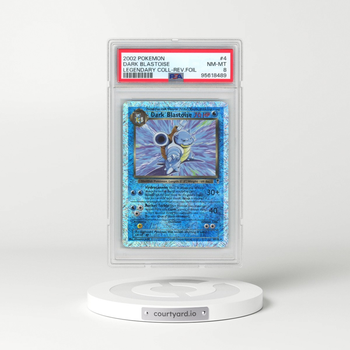 2002 Pokémon Legendary Collection #4 Dark Blastoise - Reverse Foil (PSA 8 NM-MT)