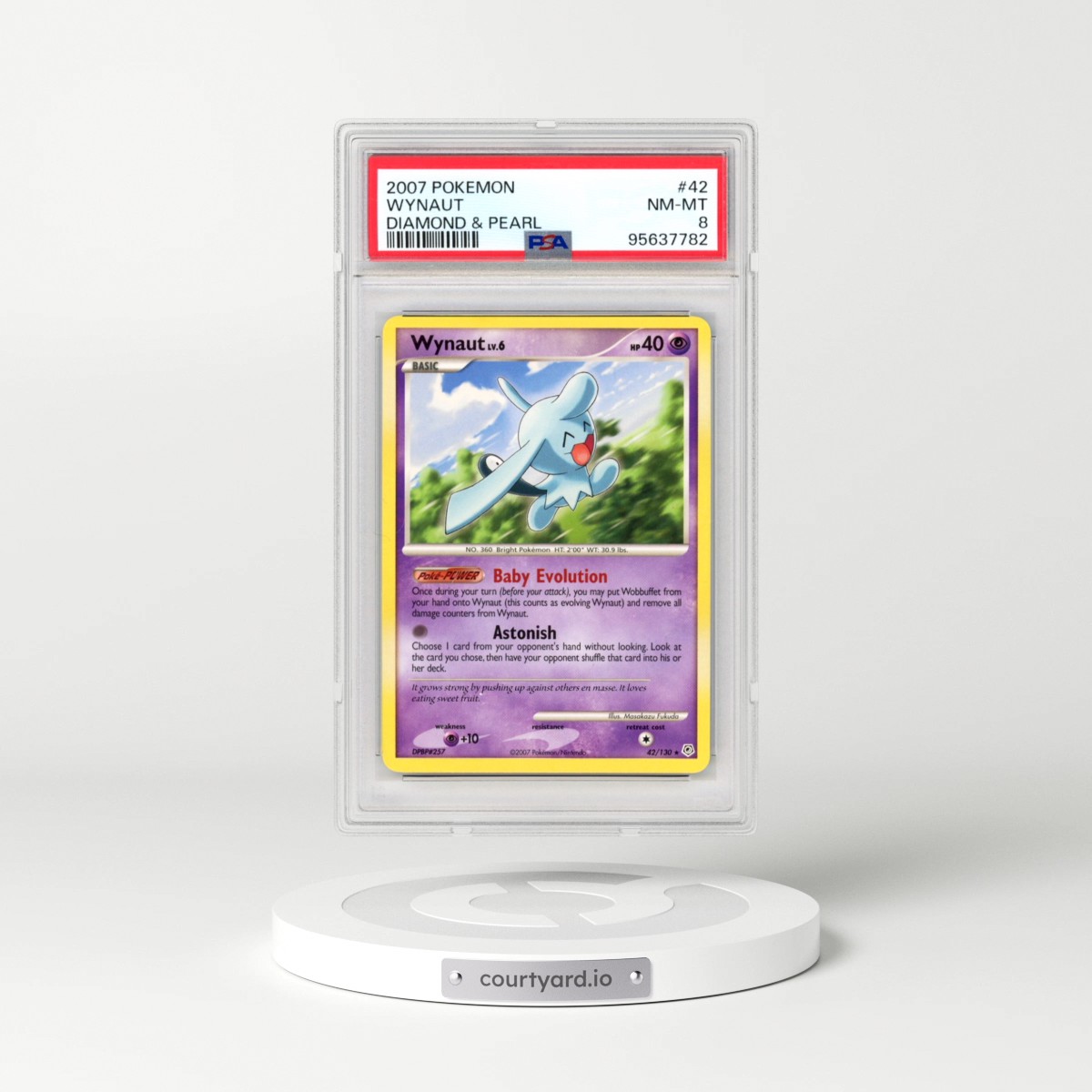 2007 Pokémon Diamond & Pearl #42 Wynaut (PSA 8 NM-MT)