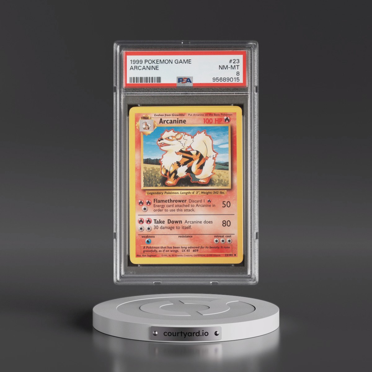 1999 Pokémon Game #23 Arcanine (PSA 8 NM-MT)