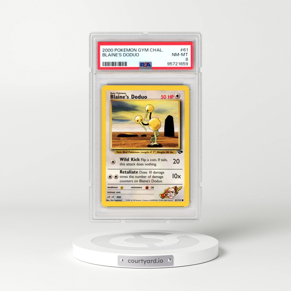 2000 Pokémon Gym Challenge #61 Blaine's Doduo (PSA 8 NM-MT)