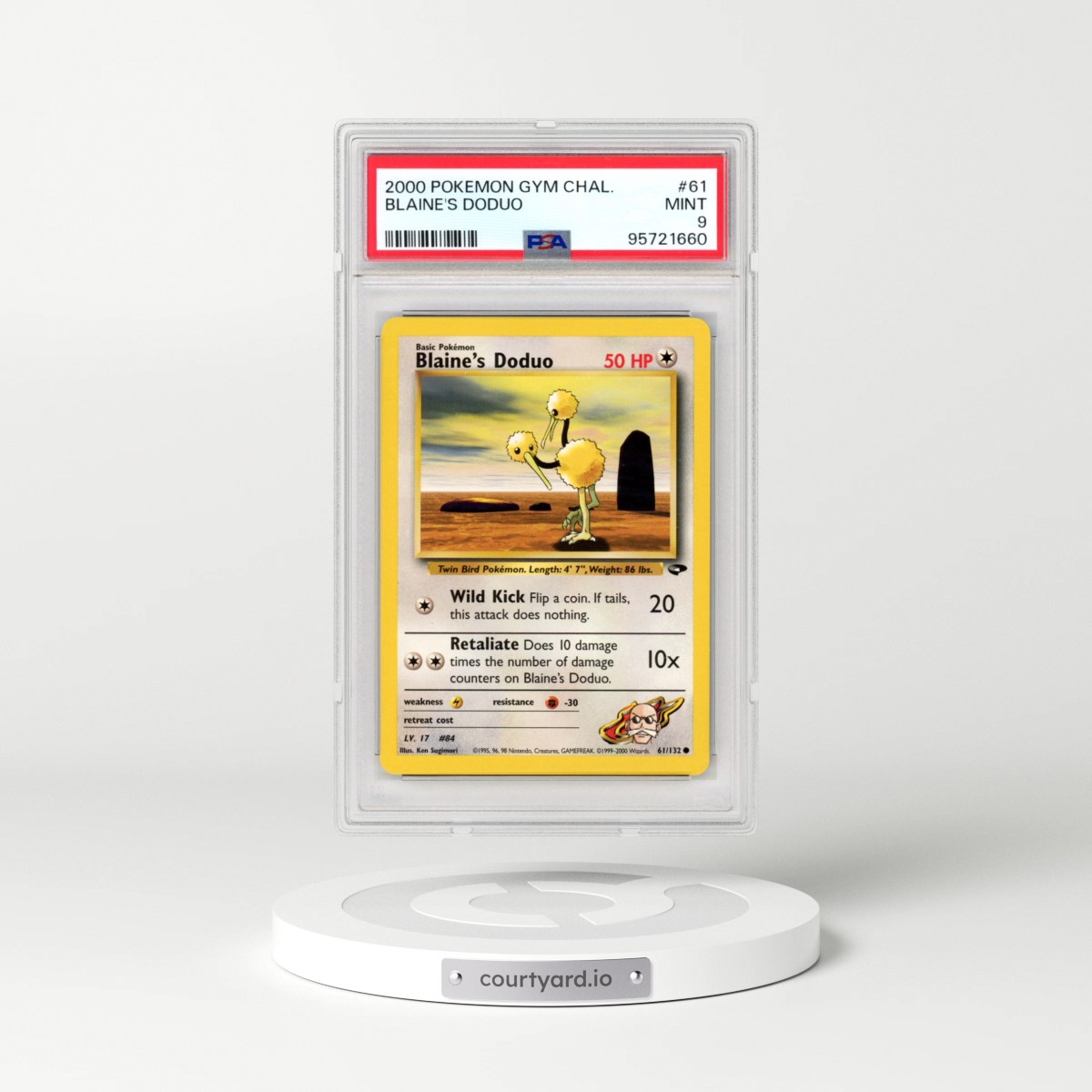 2000 Pokémon Gym Challenge #61 Blaine's Doduo (PSA 9 MINT)