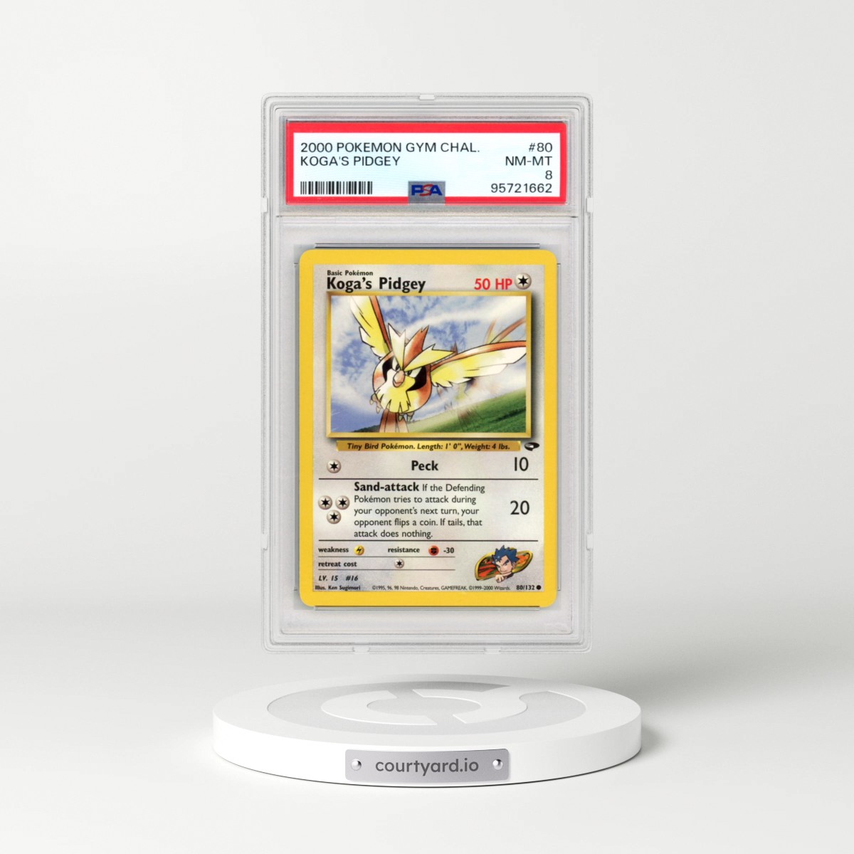 2000 Pokémon Gym Challenge #80 Koga's Pidgey (PSA 8 NM-MT)