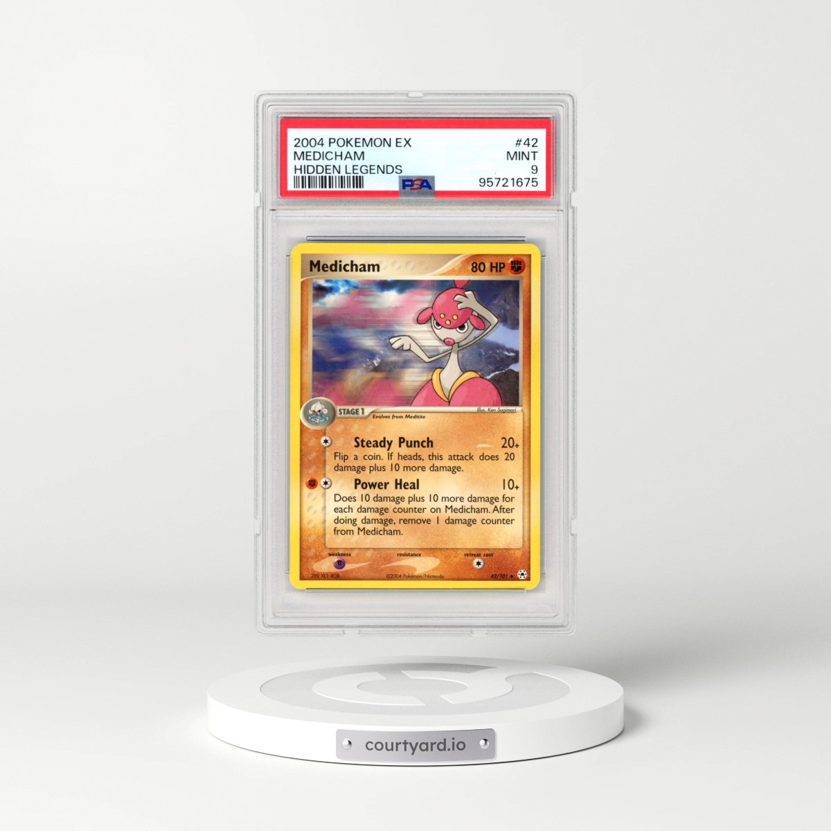 2004 Pokémon EX Hidden Legends #42 Medicham (PSA 9 MINT)