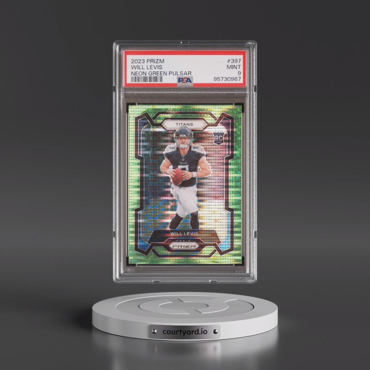 2023 Panini Prizm #397 Will Levis - Neon Green Pulsar (PSA 9 MINT)