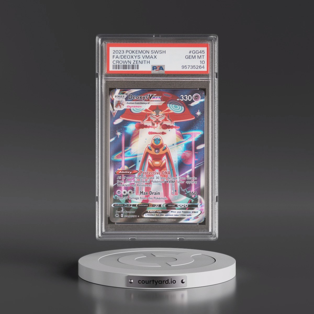 2023 Pokémon Sword and Shield Crown Zenith #GG45 Deoxys Vmax - Full Art (PSA 10 GEM MINT)