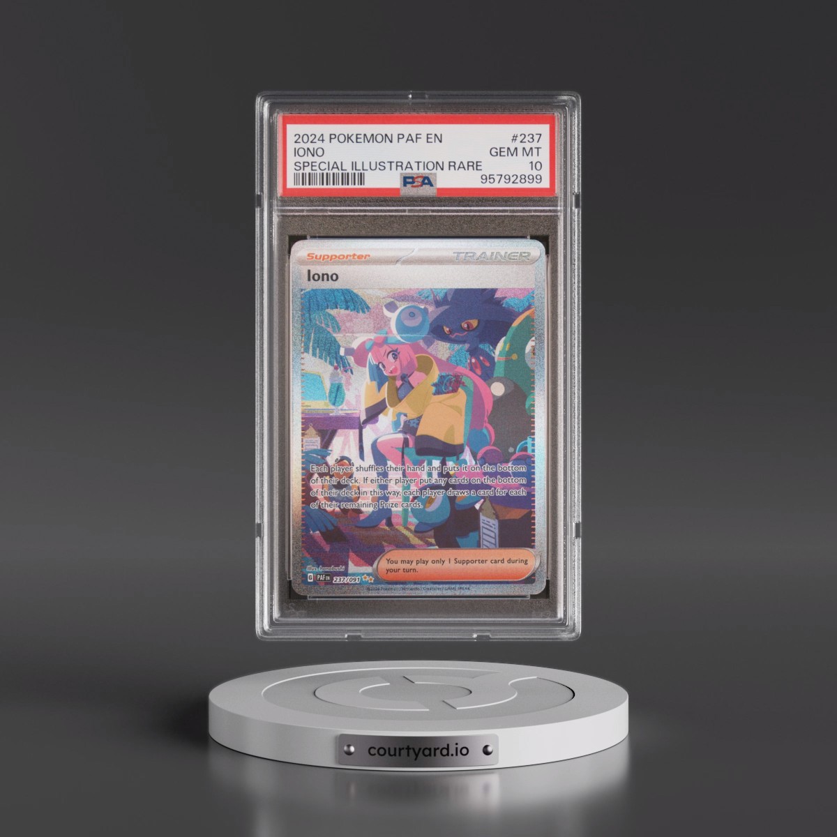 2024 Pokémon Paf EN-Paldean Fates #237 Iono - Special Illustration Rare (PSA 10 GEM MINT)
